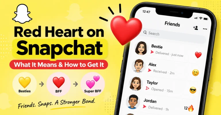Red Heart on Snapchat